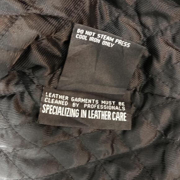 Jim & Mary Lou Leather Jacket Mens XL Black 3M Thinsulate Car Coat Quilted Lined - Picture 12 of 16